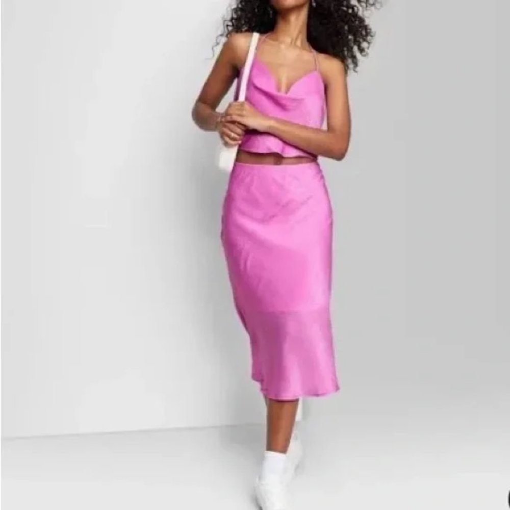Wild Fable Satin Skirt Set (NEW - Medium)
